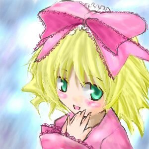 Rating: Safe Score: 0 Tags: 1girl :d blonde_hair blush bow frills green_eyes hinaichigo image long_sleeves looking_at_viewer open_mouth outdoors pink_bow smile solo upper_body User: admin