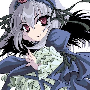 Rating: Safe Score: 0 Tags: 1girl black_ribbon dress flower frilled_sleeves frills hairband image long_hair long_sleeves looking_at_viewer oekaki ribbon rose silver_hair simple_background smile solo suigintou upper_body wings User: admin