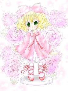 Rating: Safe Score: 0 Tags: 1girl blonde_hair blush bow dress flower frills green_eyes hair_bow hina_ichigo hinaichigo image pantyhose pink_bow pink_flower pink_rose ribbon rose short_hair solo white_rose yellow_rose User: admin