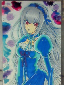 Rating: Safe Score: 0 Tags: 1girl acrylic_paint_(medium) breasts choker colored_pencil_(medium) dress flower frills hairband image juliet_sleeves long_hair long_sleeves looking_at_viewer marker_(medium) millipen_(medium) pastel_(medium) photo puffy_sleeves red_eyes red_flower red_rose ribbon rose shikishi solo suigintou traditional_media watercolor_(medium) User: admin