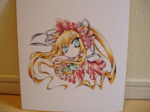 Rating: Safe Score: 0 Tags: 1girl blonde_hair blue_eyes bow dress flower image long_hair marker_(medium) photo ribbon rose shinku simple_background solo traditional_media twintails User: admin
