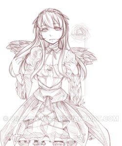 Rating: Safe Score: 0 Tags: 1girl akemi_homura akuma_homura black_wings bow choker dress feathered_wings frills hairband image long_hair monochrome ribbon simple_background solo suigintou white_background wings zettai_ryouiki User: admin