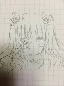 Rating: Safe Score: 0 Tags: 1girl bandaid checkered_background crying_with_eyes_open flower greyscale hair_flower hair_ornament image kirakishou monochrome sketch solo tears tiles traditional_media User: admin