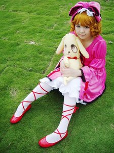 Rating: Safe Score: 0 Tags: 1girl animal ankle_lace-up blonde_hair bow dog dress frills grass hair_bow hina_ichigo hinaichigo long_sleeves pink_bow ribbon shoes smile solo stuffed_animal User: admin