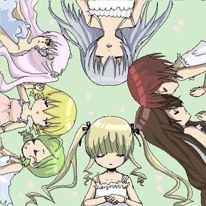 Rating: Safe Score: 0 Tags: 6+girls blonde_hair blush brown_hair closed_eyes dress green_hair hair_ribbon image long_hair lying multiple multiple_girls on_back pink_hair shinku short_hair sleeveless suigintou tagme twintails User: admin