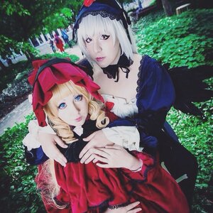 Rating: Safe Score: 0 Tags: 2girls blonde_hair blue_eyes bush dress drill_hair flower lips long_sleeves looking_at_viewer multiple_cosplay multiple_girls nature outdoors photo realistic short_hair siblings sisters suigintou tagme tree wings User: admin