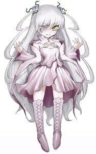 Rating: Safe Score: 0 Tags: 1girl boots cross-laced_footwear dress full_body image kirakishou knee_boots long_hair long_sleeves smile solo standing striped thigh_boots thighhighs very_long_hair white_hair User: admin