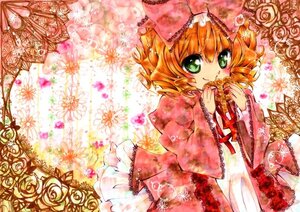 Rating: Safe Score: 0 Tags: 1girl auto_tagged bow dress flower food frills green_eyes hair_bow hina_ichigo hinaichigo holding image long_sleeves looking_at_viewer pink_bow pink_dress short_hair smile solo User: admin