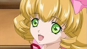 Rating: Safe Score: 0 Tags: 1girl :d bangs blonde_hair bow close-up drill_hair eyebrows_visible_through_hair green_eyes hina_ichigo hinaichigo image looking_at_viewer open_mouth pink_bow portrait shiny shiny_hair short_hair smile solo User: admin