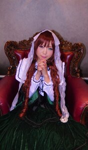 Rating: Safe Score: 0 Tags: 1girl blue_eyes brown_hair interlocked_fingers lips long_hair long_sleeves looking_at_viewer nail_polish sitting smile solo suiseiseki User: admin