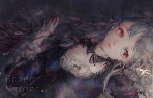 Rating: Safe Score: 0 Tags: 1girl bangs black_dress closed_mouth dress fur_trim grey_hair hair_ornament image lips long_hair looking_at_viewer red_eyes ribbon solo suigintou upper_body User: admin