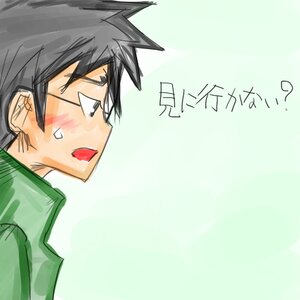 Rating: Safe Score: 0 Tags: 1boy black_hair closed_eyes green_background green_shirt human open_mouth sakurada_jun simple_background solo sweat sweatdrop upper_body User: admin