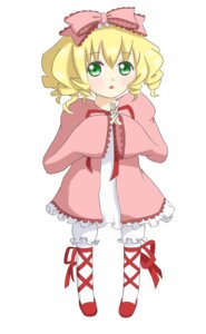 Rating: Safe Score: 0 Tags: 1girl :o blonde_hair bloomers blush bow dress drill_hair frills full_body green_eyes hair_bow hina_ichigo hinaichigo image long_sleeves looking_at_viewer open_mouth pink_bow pink_dress ribbon short_hair simple_background solo standing underwear white_background white_legwear User: admin