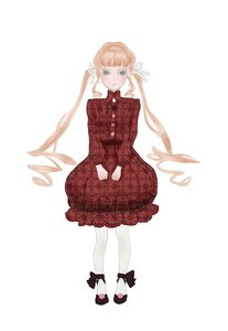 Rating: Safe Score: 0 Tags: 1girl bangs blonde_hair bow dress full_body hair_ribbon image lolita_fashion long_hair pantyhose ribbon shinku shoes solo striped twintails User: admin