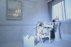Rating: Safe Score: 0 Tags: closed_eyes couch dress elbow_gloves flower gloves indoors kirakishou long_hair pillow sitting solo tail window User: admin
