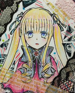 Rating: Safe Score: 0 Tags: 1girl blonde_hair blue_eyes dated hair_ribbon image long_hair looking_at_viewer photo rose shinku solo traditional_media twintails User: admin