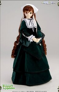Rating: Safe Score: 0 Tags: 1girl brown_hair copyright_name doll dress full_body green_dress heterochromia long_hair long_sleeves looking_at_viewer red_eyes simple_background solo standing suiseiseki twintails very_long_hair User: admin