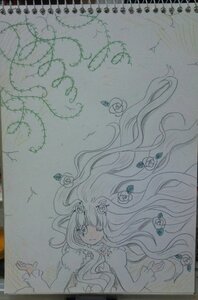 Rating: Safe Score: 0 Tags: 1girl flower hair_ornament image kirakishou long_hair monster_girl rose solo traditional_media very_long_hair watercolor_(medium) User: admin