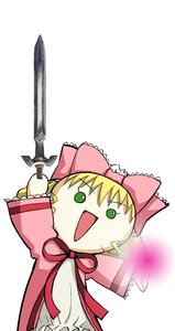 Rating: Safe Score: 0 Tags: 1girl auto_tagged blonde_hair bow dress green_eyes hina_ichigo hinaichigo image pink_bow pink_dress ribbon solo sword weapon User: admin