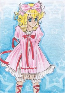 Rating: Safe Score: 0 Tags: 1girl blonde_hair blue_background blue_eyes bow dress frills hina_ichigo hinaichigo image long_sleeves looking_at_viewer pink_bow pink_dress puffy_sleeves red_ribbon ribbon ribbon-trimmed_clothes ribbon_trim short_hair smile solo standing User: admin