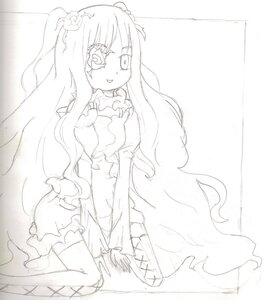 Rating: Safe Score: 0 Tags: 1girl auto_tagged blush boots bow dress flower image kirakishou long_hair monochrome solo thighhighs tongue two_side_up zettai_ryouiki User: admin