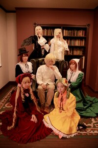 Rating: Safe Score: 0 Tags: 91076 blonde_hair closed_eyes dress flower hat jewelry long_hair multiple_boys multiple_cosplay multiple_girls necklace short_hair tagme User: admin