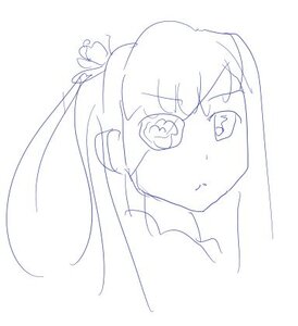 Rating: Safe Score: 0 Tags: 1girl bandaid bangs barasuishou closed_mouth crying eyebrows_visible_through_hair eyepatch flower greyscale image long_hair looking_at_viewer monochrome simple_background solo tears white_background User: admin