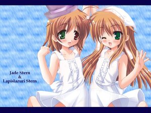 Rating: Safe Score: 0 Tags: 2girls ;d blush brown_hair dress green_eyes hat heterochromia image letterboxed long_hair multiple_girls one_eye_closed open_mouth pair red_eyes smile souseiseki suiseiseki User: admin