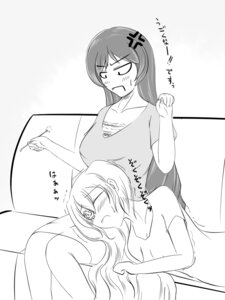 Rating: Safe Score: 0 Tags: 2girls anger_vein blush breasts closed_eyes comic greyscale image kirakishou large_breasts long_hair monochrome multiple_girls pair sitting suiseiseki trembling User: admin