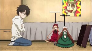 Rating: Safe Score: 0 Tags: 1boy 1girl blonde_hair bonnet brown_hair dress glasses hat hood image long_hair long_sleeves pair pants red_dress sakurada_jun shinku sitting suiseiseki very_long_hair User: admin