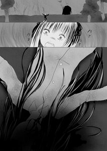 Rating: Safe Score: 0 Tags: 1girl doujinshi doujinshi_#156 greyscale image long_hair monochrome multiple tears teeth upper_body User: admin