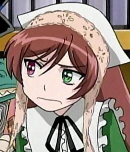 Rating: Safe Score: 0 Tags: 1girl apron blurry brown_hair frills green_eyes head_scarf heterochromia image maid neck_ribbon ribbon solo suiseiseki User: admin