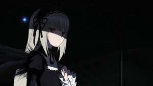 Rating: Safe Score: 0 Tags: 1girl bangs black_background black_dress black_ribbon black_wings closed_mouth dress expressionless frills gothic_lolita hairband image juliet_sleeves lolita_fashion long_hair long_sleeves puffy_sleeves red_eyes ribbon silver_hair simple_background solo suigintou upper_body wings User: admin