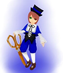 Rating: Safe Score: 0 Tags: 1girl bangs brown_hair full_body gradient gradient_background green_eyes hat heterochromia image long_sleeves looking_at_viewer red_eyes ribbon short_hair smile solo souseiseki standing top_hat white_legwear User: admin