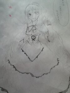 Rating: Safe Score: 0 Tags: 1girl greyscale image long_hair monochrome photo sakura_kyouko solo suiseiseki traditional_media User: admin