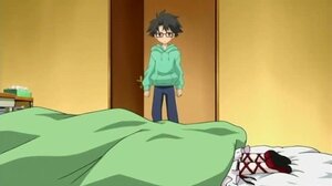 Rating: Safe Score: 0 Tags: 1boy bed black_hair dress frills glasses hinaichigo human image long_sleeves pants sakurada_jun screenshot shirt solo standing User: admin