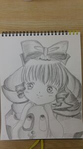 Rating: Safe Score: 0 Tags: 1girl bow graphite_(medium) greyscale hair_bow hair_tubes hakurei_reimu hinaichigo image looking_at_viewer monochrome photo shikishi smile solo tears traditional_media User: admin