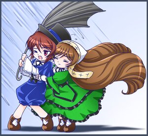 Rating: Safe Score: 0 Tags: 2girls ;o >_< brown_hair closed_eyes dress flying_sweatdrops hat image long_hair long_sleeves multiple_girls one_eye_closed open_mouth pair rain red_eyes short_hair siblings sisters souseiseki suiseiseki twins very_long_hair User: admin