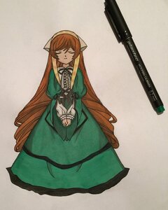 Rating: Safe Score: 0 Tags: 1girl brown_hair closed_eyes closed_mouth dress facing_viewer full_body green_dress hands_clasped image long_hair long_sleeves own_hands_together solo suiseiseki very_long_hair User: admin