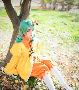 Rating: Safe Score: 0 Tags: 1girl aqua_hair dress flower kanaria long_hair sitting solo User: admin