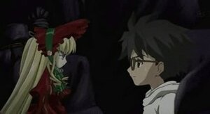 Rating: Safe Score: 0 Tags: 1boy 1girl auto_tagged black_hair blonde_hair glasses hat hood image long_hair shinku solo User: admin