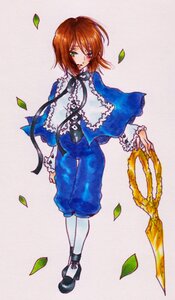 Rating: Safe Score: 0 Tags: 1girl black_footwear brown_hair capelet confetti frills full_body green_eyes heterochromia image leaf long_sleeves pants red_eyes shoes short_hair solo souseiseki standing white_legwear User: admin