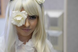 Rating: Safe Score: 0 Tags: 1girl bangs blonde_hair blue_eyes closed_mouth eyelashes face flower hair_flower hair_ornament kirakishou lips long_hair looking_at_viewer nose portrait realistic solo white_flower white_rose User: admin