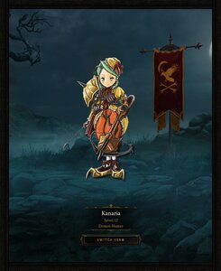 Rating: Safe Score: 0 Tags: 1girl armor green_eyes green_hair hat image kanaria letterboxed night solo weapon User: admin