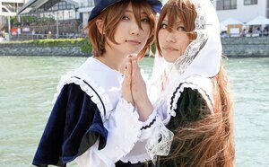 Rating: Safe Score: 0 Tags: 2girls blurry brown_hair building city dress hat lips long_hair looking_at_viewer multiple_cosplay multiple_girls outdoors photo short_hair smile tagme User: admin
