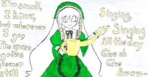 Rating: Safe Score: 0 Tags: 1girl braid closed_eyes english_text food happy_birthday hat image long_hair long_sleeves open_mouth smile solo suiseiseki thank_you User: admin