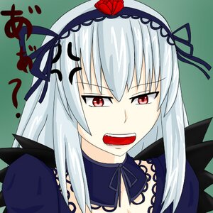 Rating: Safe Score: 0 Tags: 1girl black_ribbon detached_collar face flower frills green_background hairband image long_hair looking_at_viewer open_mouth portrait puffy_sleeves red_eyes ribbon rose silver_hair simple_background solo suigintou User: admin