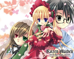 Rating: Safe Score: 0 Tags: 3girls blonde_hair blue_eyes bonnet bow brown_hair dress flower frills glasses green_dress green_eyes heterochromia image long_hair long_sleeves looking_at_viewer multiple_girls open_mouth outstretched_arm pair petals red_dress red_eyes rose sakurada_jun shinku smile suiseiseki User: admin