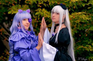 Rating: Safe Score: 0 Tags: 2girls bangs blunt_bangs choker dress frills hair_ornament lips long_hair long_sleeves multiple_cosplay multiple_girls red_eyes siblings sidelocks sisters tagme upper_body User: admin