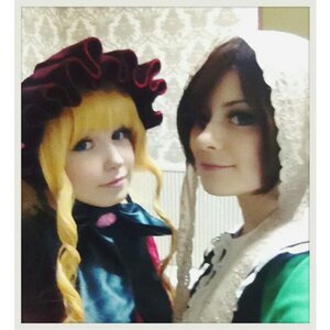 Rating: Safe Score: 0 Tags: 2girls bangs black_hair blonde_hair blurry braid hat lips looking_at_viewer makeup multiple_cosplay multiple_girls photo photorealistic smile tagme User: admin